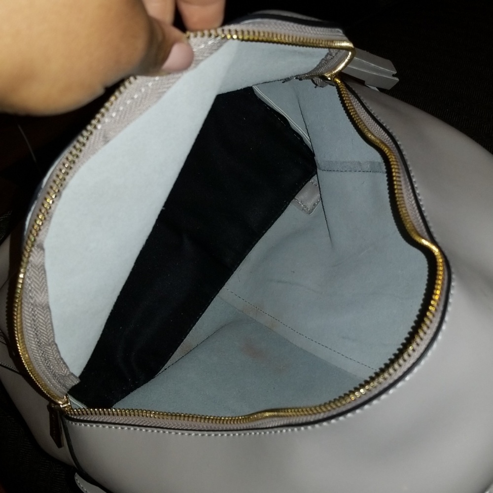 Gray Leather Backpack - image 4